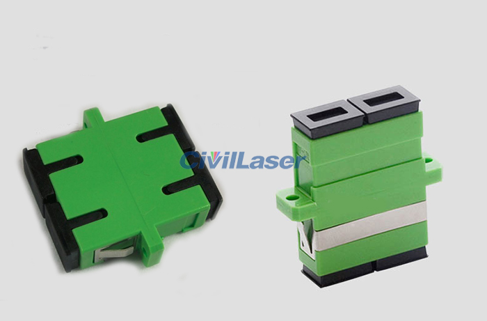 SC Double Core Fiber Optic Adapter APC Fiber Coupler